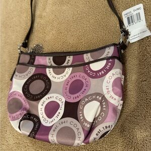 NWT Coach Alex Top Zip Crossbody small purse. Coach est. 1941 multi-color